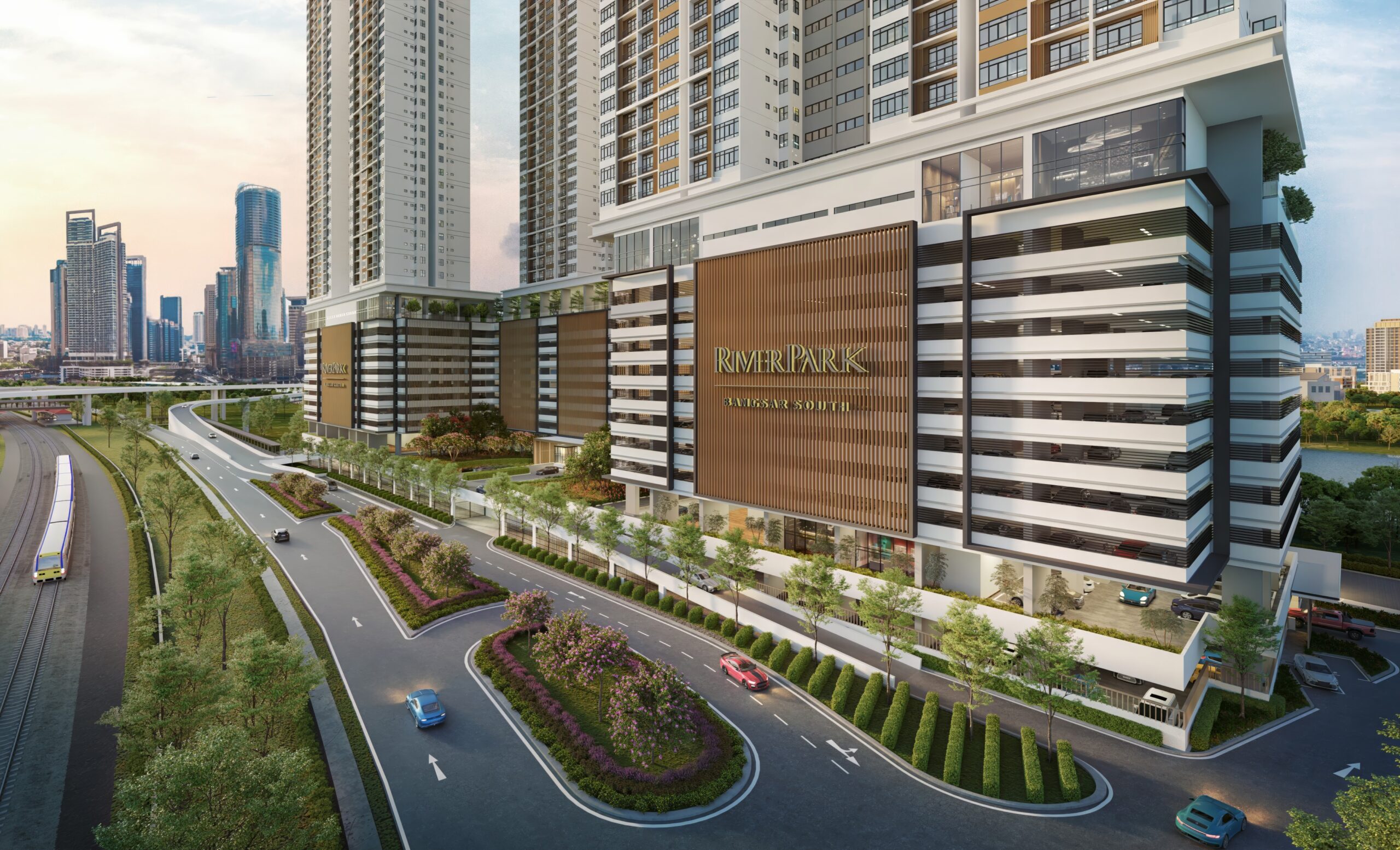 River Park Bangsar South exterior facade by Malton Berhad
