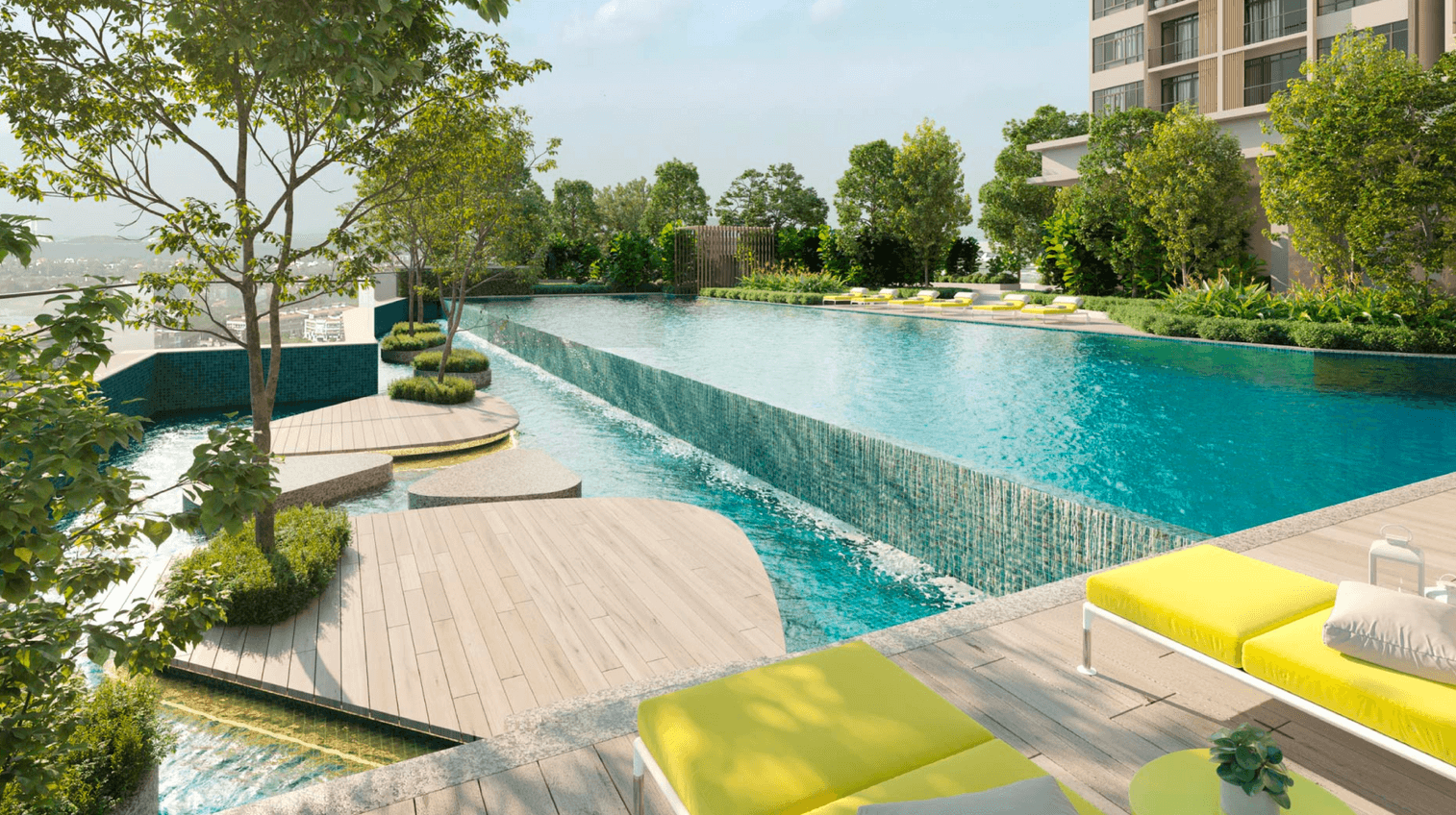 Infinity lap pool at Riverpark Bangsar South